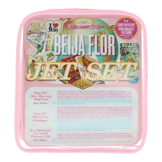 Sol de Janeiro Beija Flor Jet Set 50ml Cream + 90ml Body Wash + 30ml + Perfume Mist