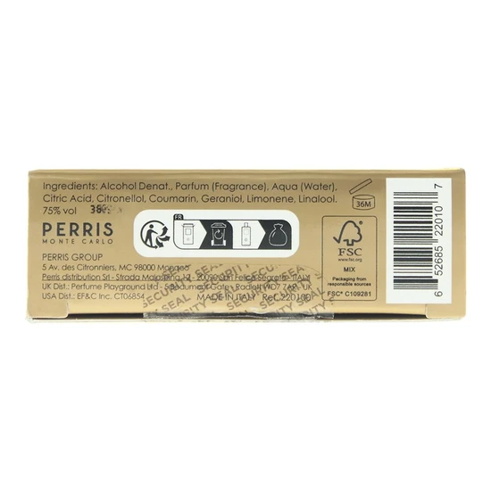 Perris Monte Carlo Essence De Patchouli Eau De Parfum 100ml