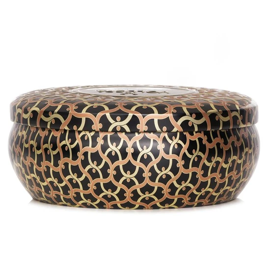VOLUSPA 3 Wick Decorative Tin Candle Burning Woods 340g