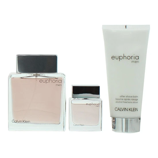 Calvin Klein Euphoria Men Eau De Toilette Gift Set 100ml & 15ml Eau De Toilette & 100ml Aftershave Balm