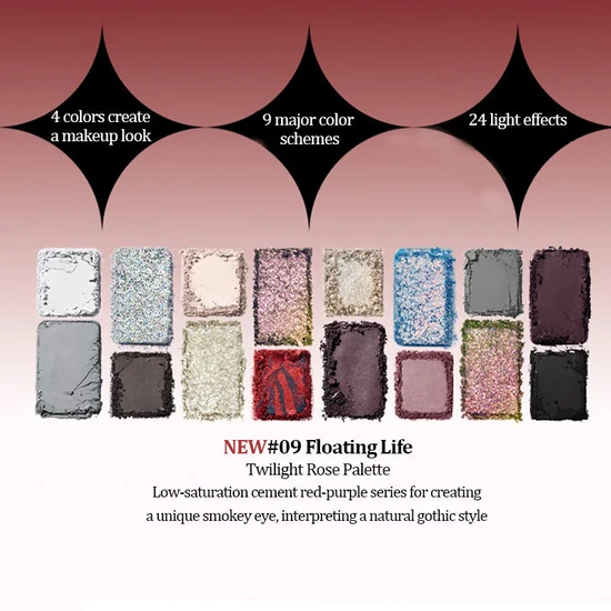 Glisten Cosmetics Floating Life Eyeshadow Palette Cheeryep