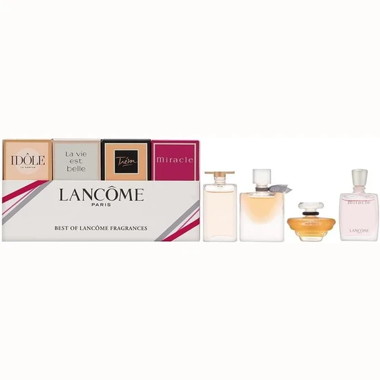 Lancôme Best Of Lancome Minuature Fragrances Gift Set 5ml Eau De Parfum Idole + 4ml Eau De Parfum La Vie Est Belle + 7.5ml Eau De Parfum Tresor + 5ml Eau De Parfum Miracle