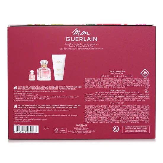 GUERLAIN Mon Guerlain Eau De Parfum Gift Set 50ml, 5ml & 75ml Body Lotion