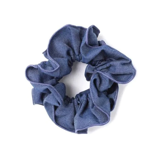 Molly And Rose Double Layered Denim Style Scrunchie Extra Large