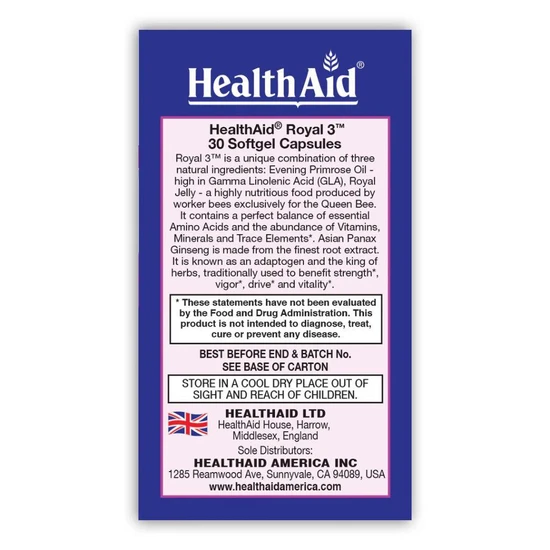 Health Aid Royal 3 Capsules 30 Capsules