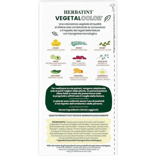 Herbatint Vegetal Organic Hair Colour Warm Chestnut Power 100g