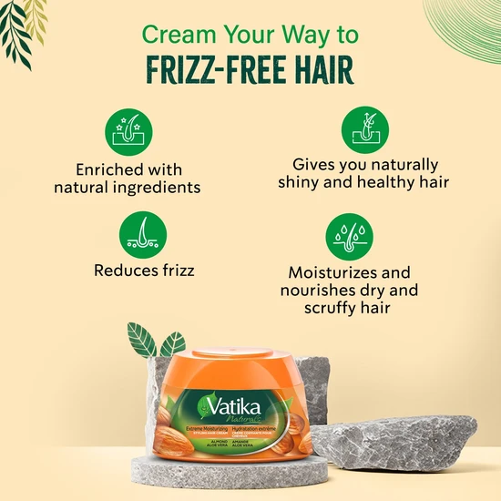 Dabur Vatika Naturals Almond & Aloe Vera Styling Hair Cream 210ml
