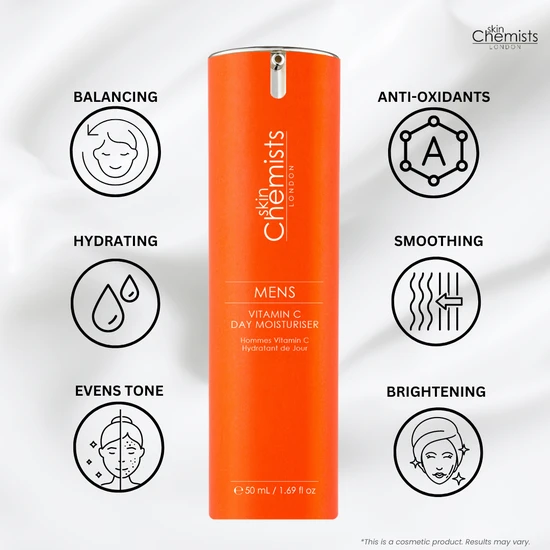 skinChemists Men's Vitamin C Day Moisturiser 2 x 50ml
