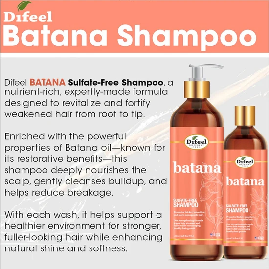 Difeel Batana Sulphate Free Shampoo 354.9ml
