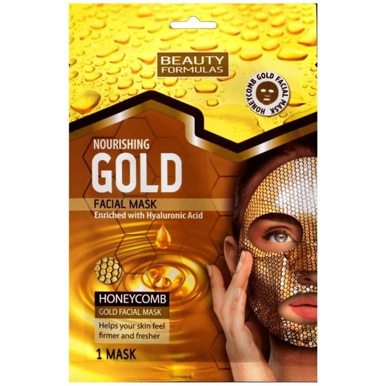 Beauty Formulas Nourishing Gold Honey Comb Gold Facial Mask 1 Mask