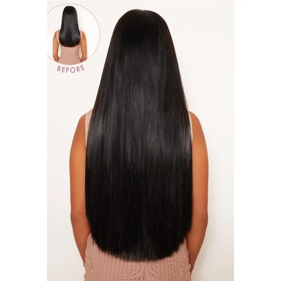 LullaBellz Super Thick 26" 5 Piece Statement Straight Clip In Hair Extensions Bleach Blonde