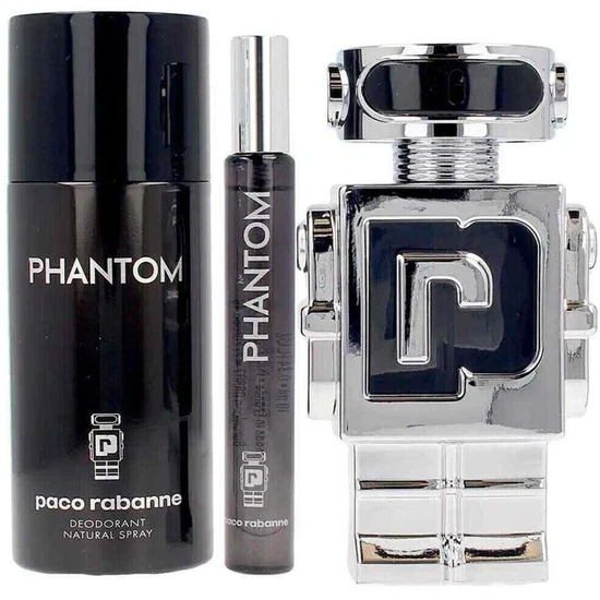 Paco Rabanne Phantom Gift Set Eau De Toilette (100ml & 10ml) + Deodorant Spray