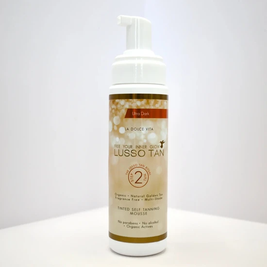 Lusso Tan Tinted Self Tanning Mousse Dark