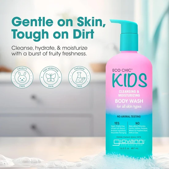 Giovanni Eco Chic Kids Cleansing & Moisturising Body Wash 487ml