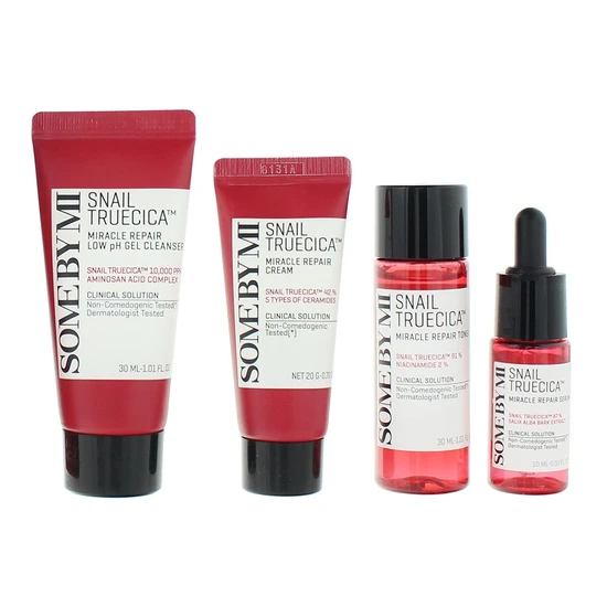Some by Mi Snail Truecica Gift Set Cleansing Gel 30ml + Toner 30ml + Serum 10ml + Cream 20g