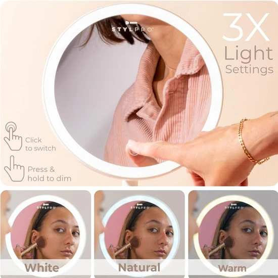 Stylpro Melody Rechargeable Bluetooth Mirror