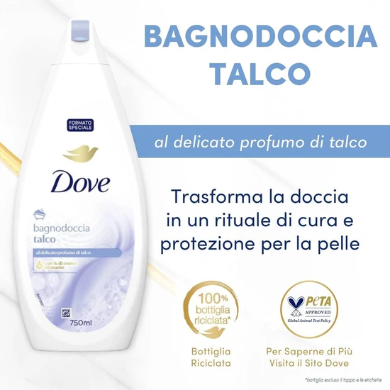Dove Bubble Bath Talc Body Wash 450ml
