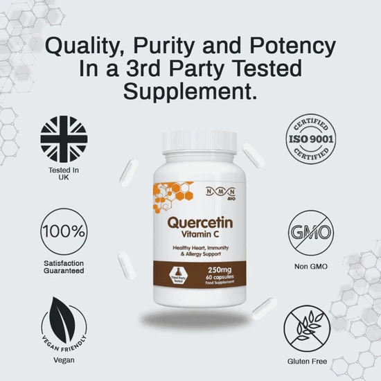 NMN Bio Quercetin 250mg With Vitamin C Capsules 60 Capsules