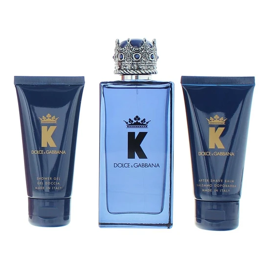 Dolce & Gabbana K Eau De Parfum Aftershave Balm + Shower Gel Gift Set 100ml