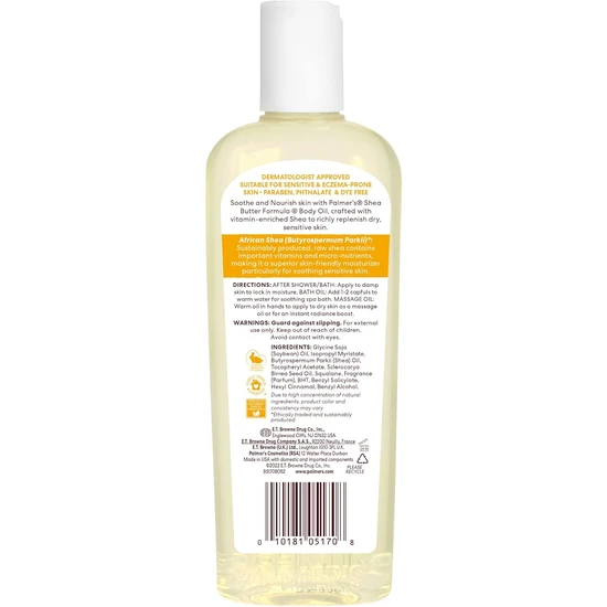 Palmer's Raw Shea Nourish Body Oil 250ml