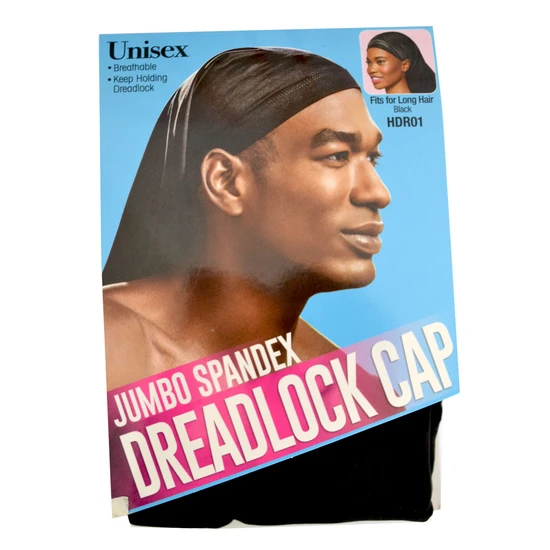 Kiss Jumbo Spandex Dreadlock Cap Black HDR01 Black