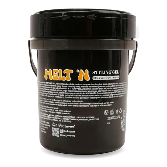 Ebin New York Melt N Black Castor Oil Keratin Styling Gel 2423ml