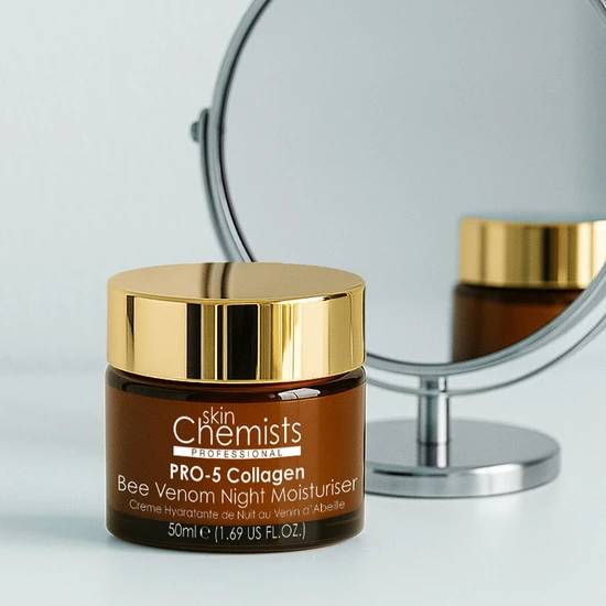 skinChemists Pro-5 Collagen Bee Venom Night Moisturiser 2 x 50ml