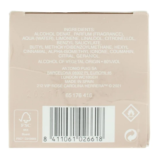 Carolina Herrera 212 VIP Rose Smiley Eau De Parfum 80ml
