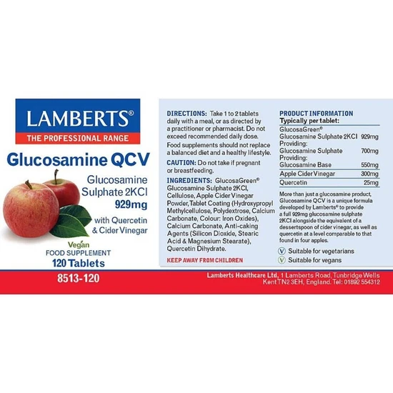 Lamberts Glucosamine QCV Tablets 120 Tablets