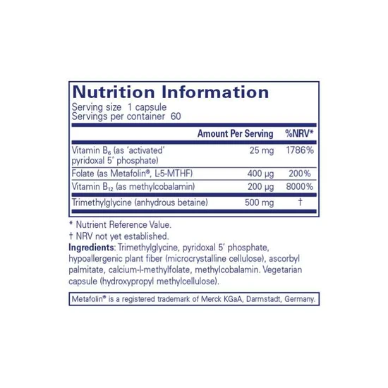 Pure Encapsulations Homocysteine Factors Capsules 60 Capsules