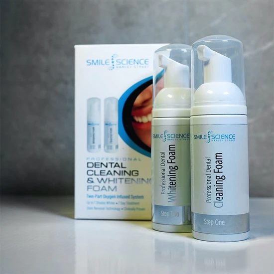 Smile Science Harley Street Professional Duo Cleaning & Whitening Foams 2 x 50ml