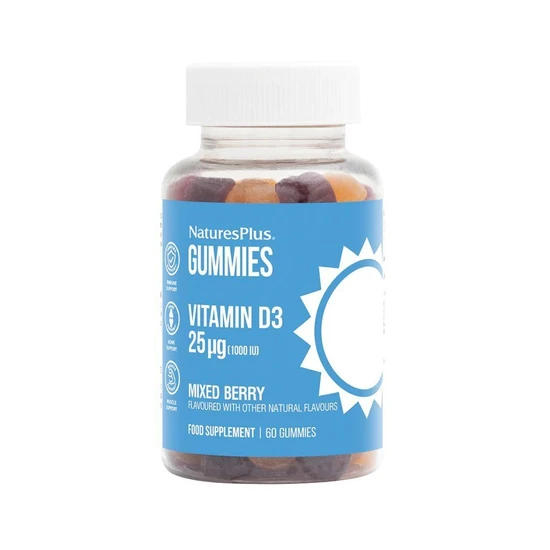 Nature's Plus Vitamin D3 1000iu Gummies 60 Gummies