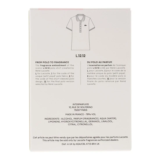 Lacoste L.12.12 Rose Eau De Parfum 50ml