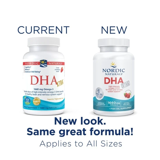 Nordic Naturals DHA Xtra 1660mg Strawberry 60 Softgels