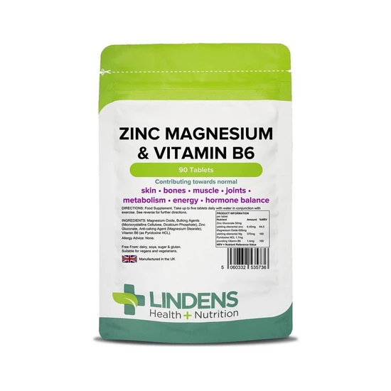 Lindens Zinc Magnesium & Vitamin B6 Tablets 90 Tablets