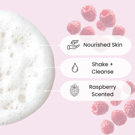 Face Facts Scuup Raspberry Ripple Foam Body Wash 240ml
