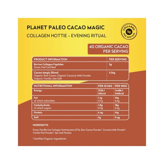 Planet Paleo Pure Collagen Cacao Magic 264g