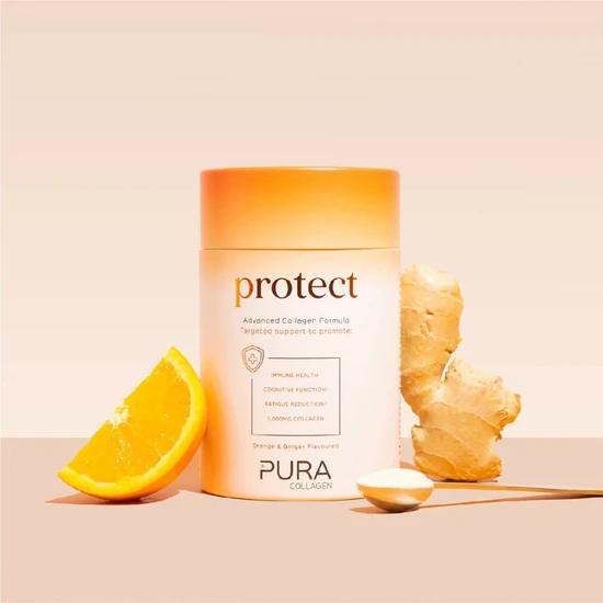 Pura Collagen Protect Advanced Collagen Formula Orange & Ginger 200g