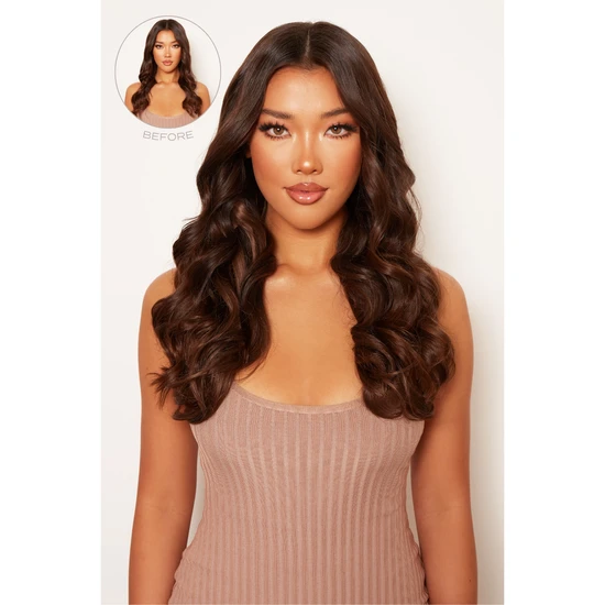 LullaBellz Thick 16" Curly Clip In Hair Extensions 1 Piece
