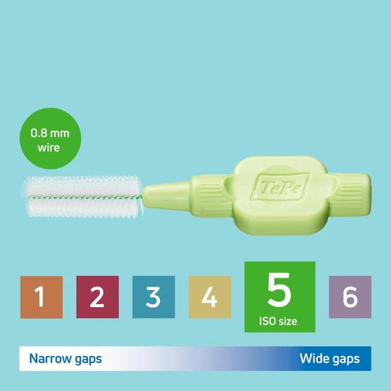 Tepe Interdental Brush Extra Soft Blister Light Green 0.8 Mm, 6Pcs