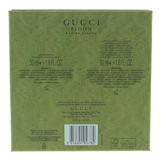 Gucci Bloom Eau De Parfum 50ml + Body Lotion 50ml Gift Set For Her 50ml