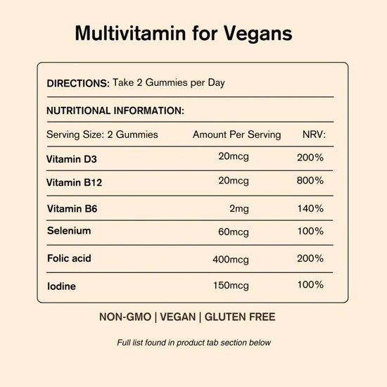 Vegums Multivitamin For Vegans Gummies 30 Gummies