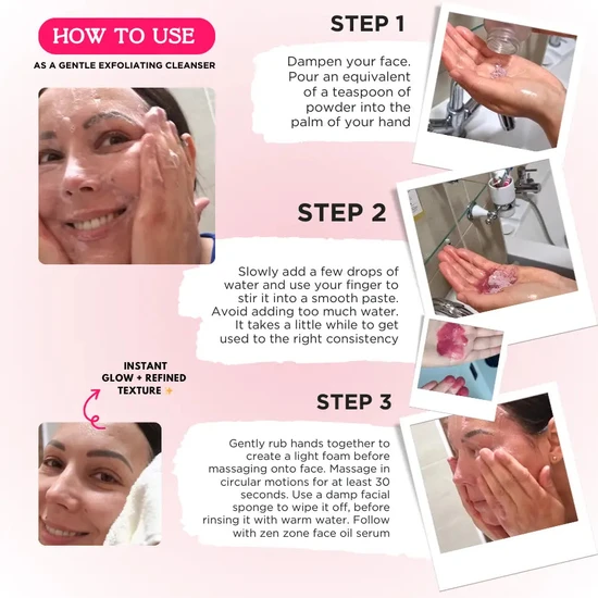 Beauty Cleanse Pink Ubtan Vegan Powder Cleanser & Face Mask