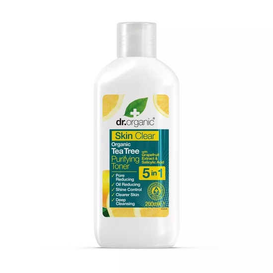 Dr. Organic Skin Clear Organic 5 In 1 Tea Tree Purifying Toner 200ml