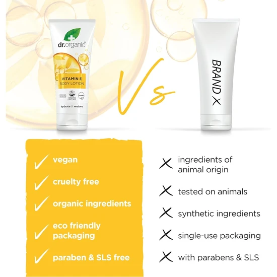 Dr. Organic Hydrate & Restore Vitamin E Body Lotion 200ml