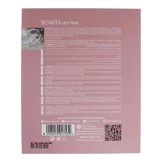 Le Falcone Bonita Hot Pink Eau De Parfum 100ml