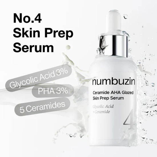 Numbuzin No. 4 Ceramide AHA Glazed Skin Prep Serum 30ml