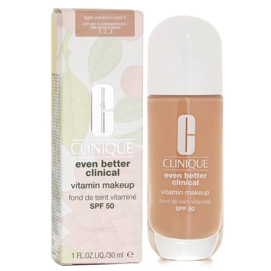 Clinique Even Better Clinical Vitamin Makeup Foundation SPF 50 3 Light Medium Cool