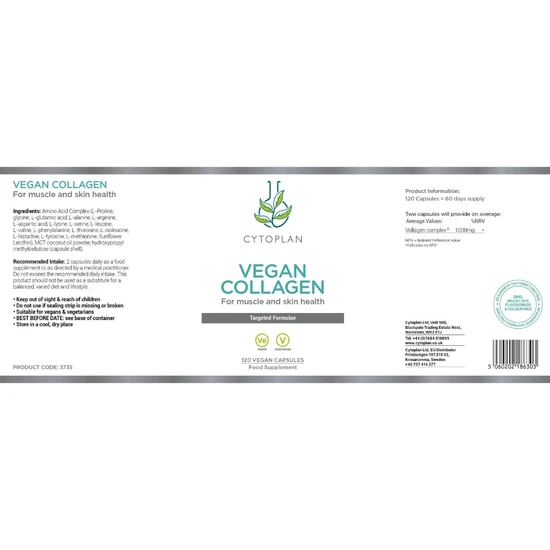 Cytoplan Vegan Collagen Capsules 120 Capsules
