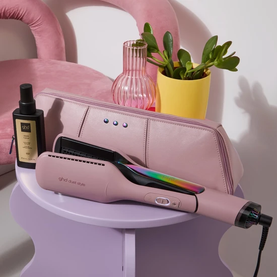 ghd Duet Style Limited Edition Hot Air Styler In Transcendent Pink With Matching Heat-Resistant Bag & Mat
